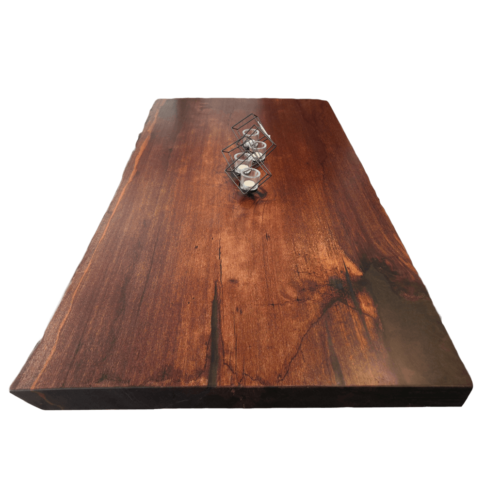 Wood Slab Dining Table Set with Metal Legs Support 3 Bao Wood