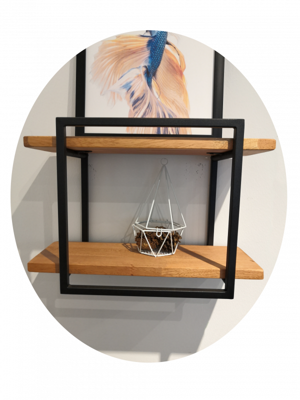 HILL Solid Wood Wall Shelf (Square) Bao Wood